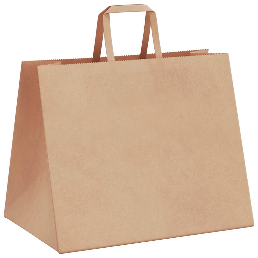 vidaXL Torby papierowe 250 szt. z uchwytami Brązowe 32x22x24 cm