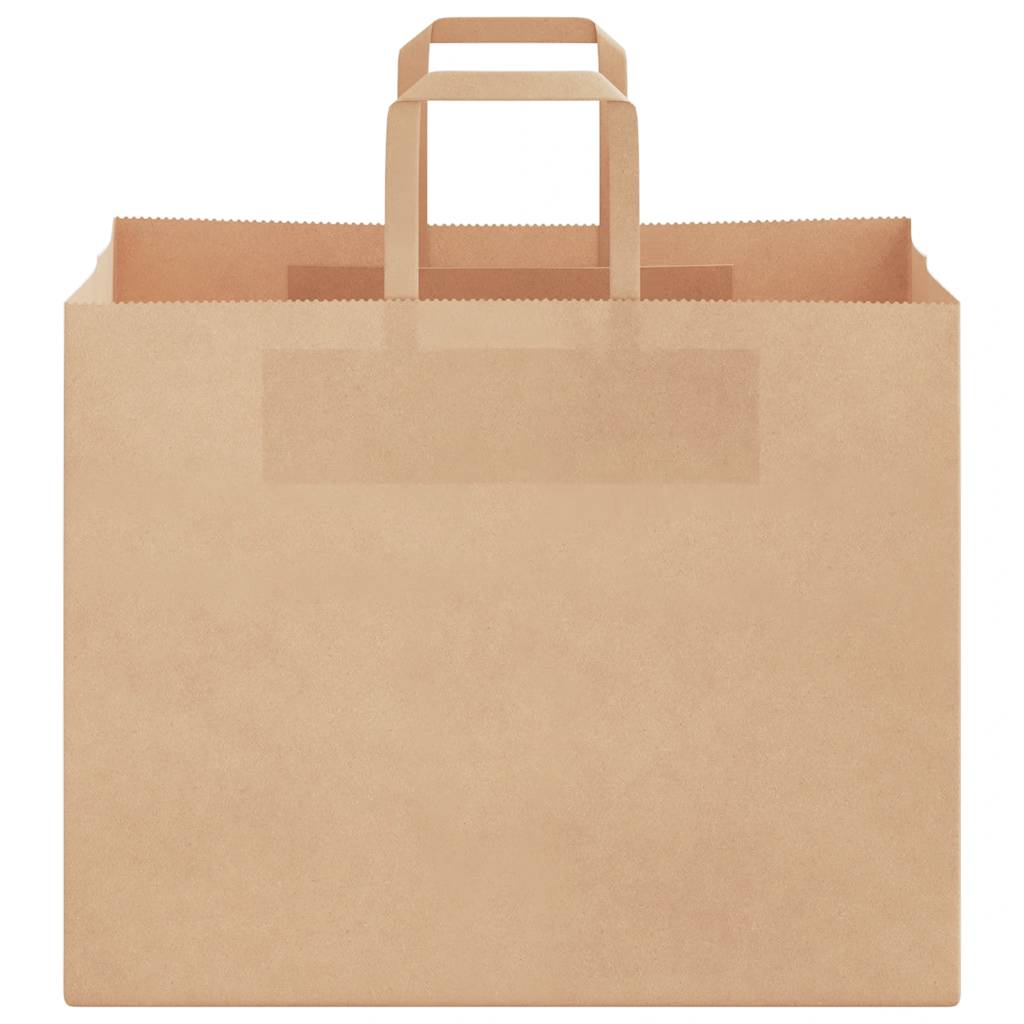 vidaXL Torby papierowe 250 szt. z uchwytami Brązowe 32x22x24 cm