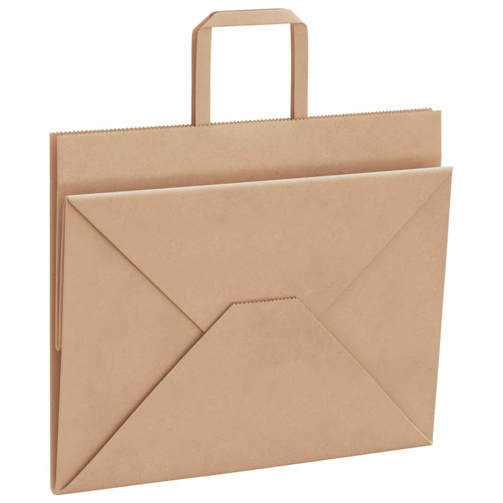 vidaXL Torby papierowe 250 szt. z uchwytami Brązowe 32x22x24 cm