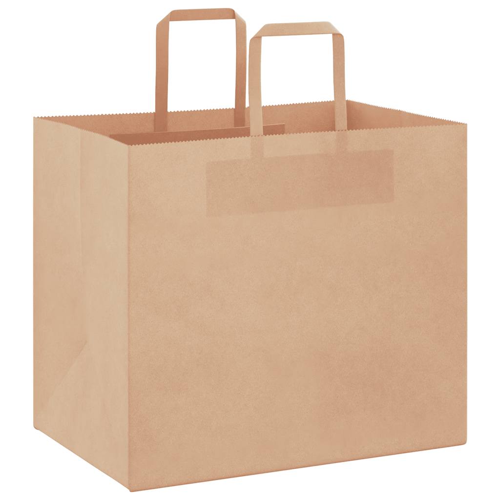 vidaXL Torby papierowe 250 szt. z uchwytami Brązowe 32x22x28 cm