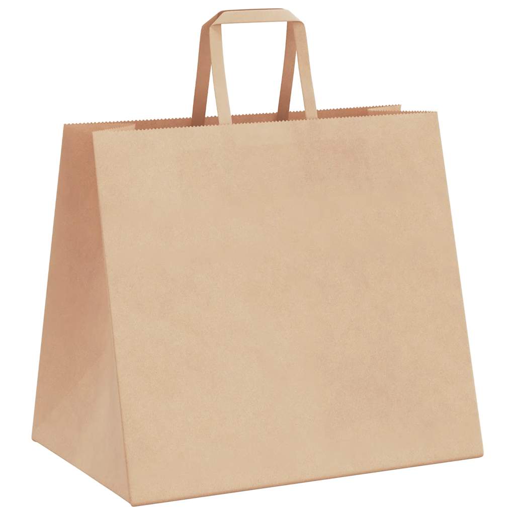 vidaXL Torby papierowe 250 szt. z uchwytami Brązowe 32x22x28 cm