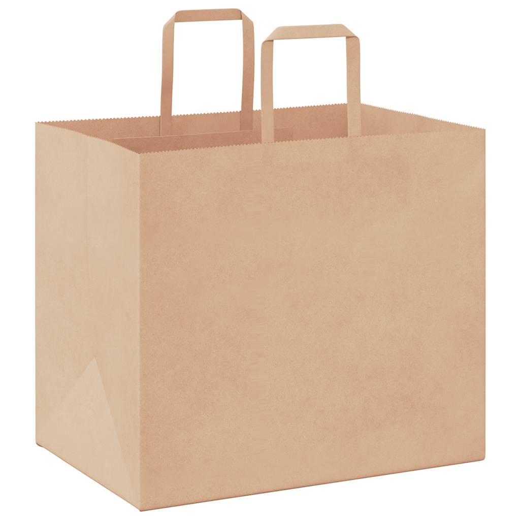 vidaXL Torby papierowe 250 szt. z uchwytami Brązowe 32x22x28 cm