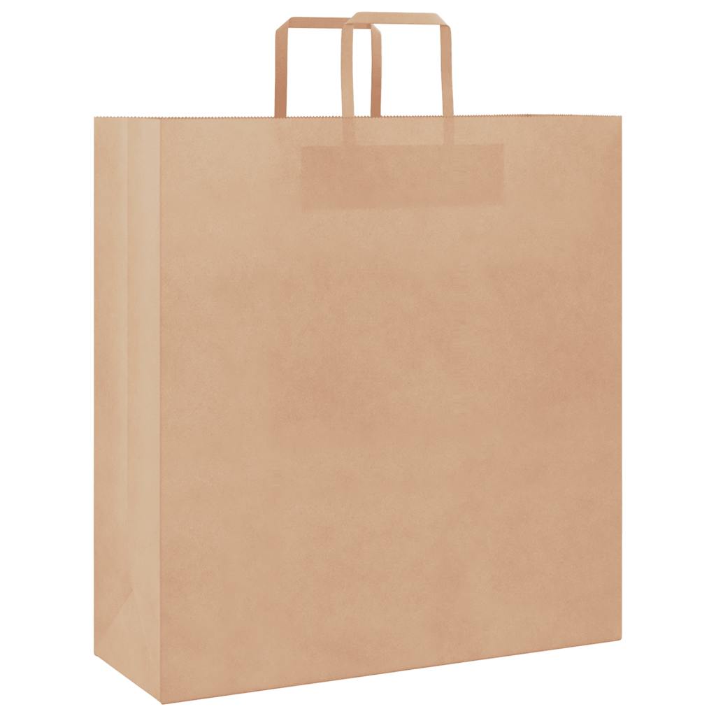 vidaXL Torby papierowe 250 szt. z uchwytami Brązowe 45x17x48 cm