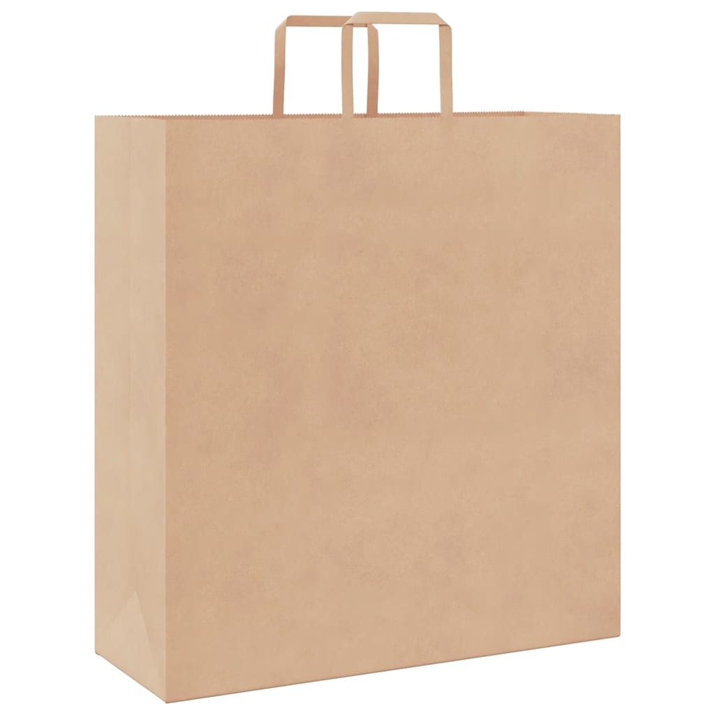 vidaXL Torby papierowe 250 szt. z uchwytami Brązowe 45x17x48 cm