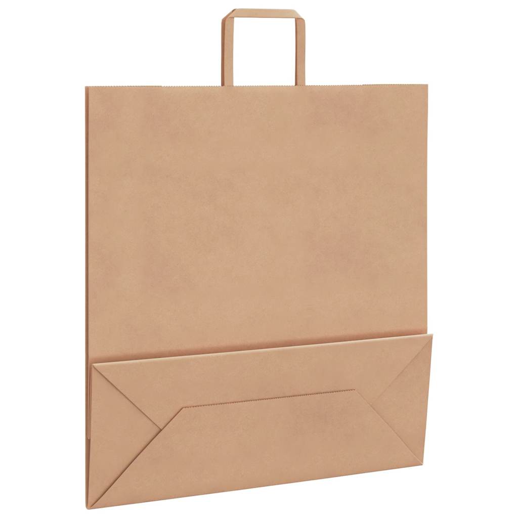 vidaXL Torby papierowe 250 szt. z uchwytami Brązowe 45x17x48 cm