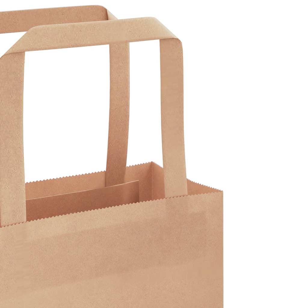 vidaXL Torby papierowe 250 szt. z uchwytami Brązowe 45x17x48 cm