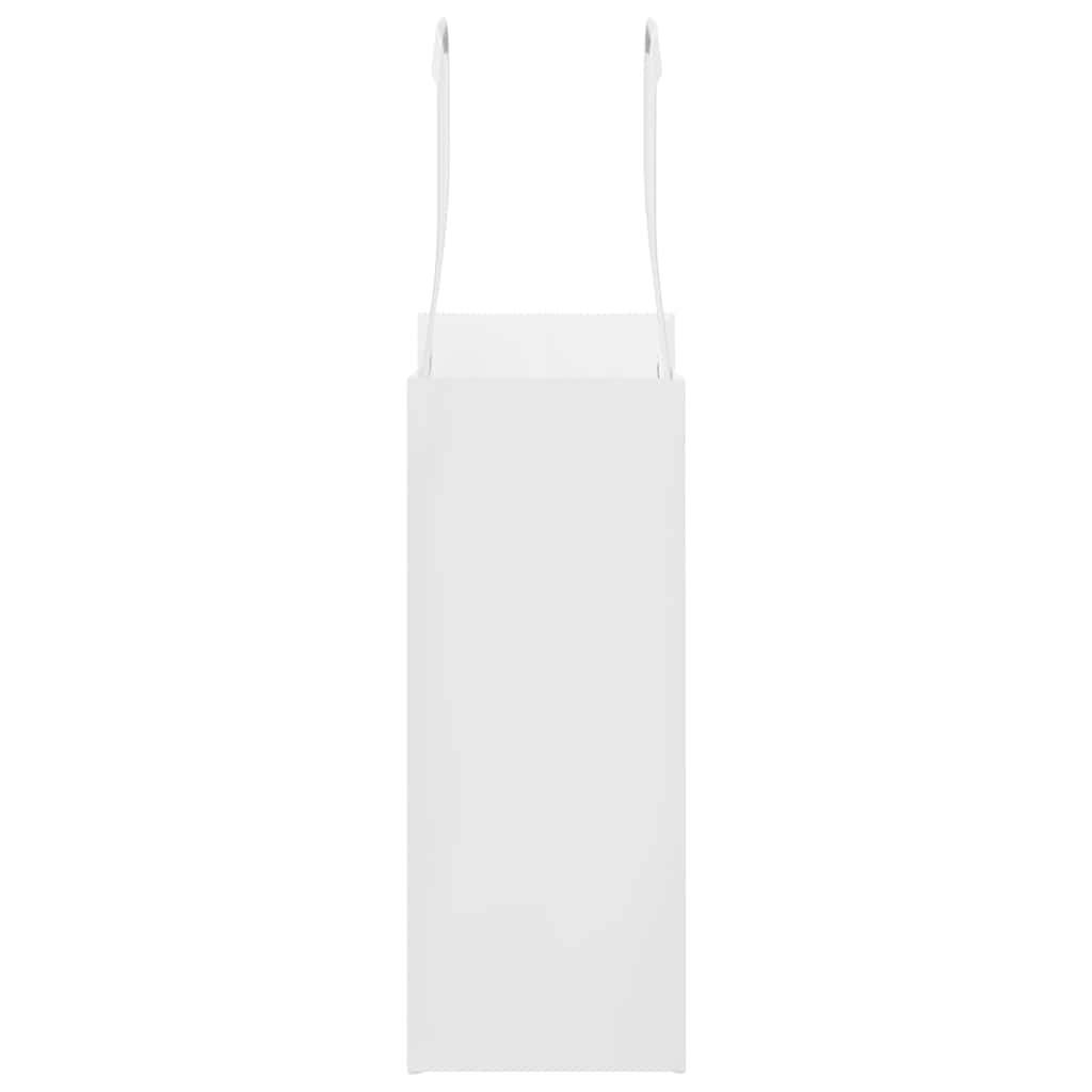 vidaXL Torby papierowe 50 szt. z uchwytami białe 15x8x21 cm