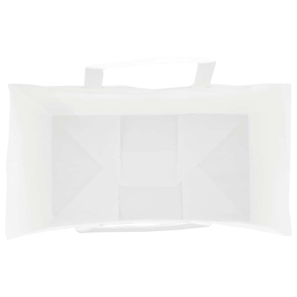 vidaXL Torby papierowe 50 szt. z uchwytami białe 15x8x21 cm