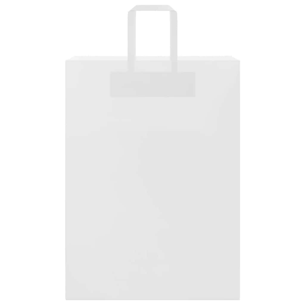 vidaXL Torby papierowe 50 szt. z uchwytami białe 32x17x44 cm