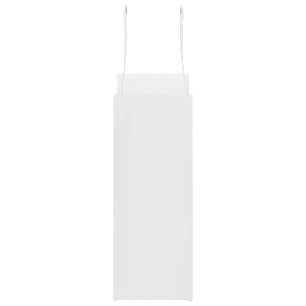 vidaXL Torby papierowe 250 szt. z uchwytami białe 18x8x22 cm