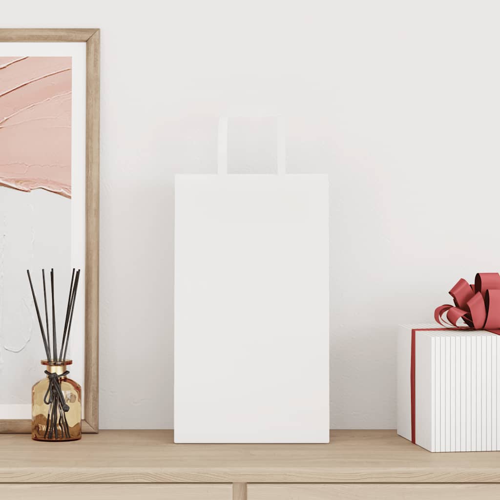 vidaXL Torby papierowe 250 szt. z uchwytami białe 21x11x36 cm