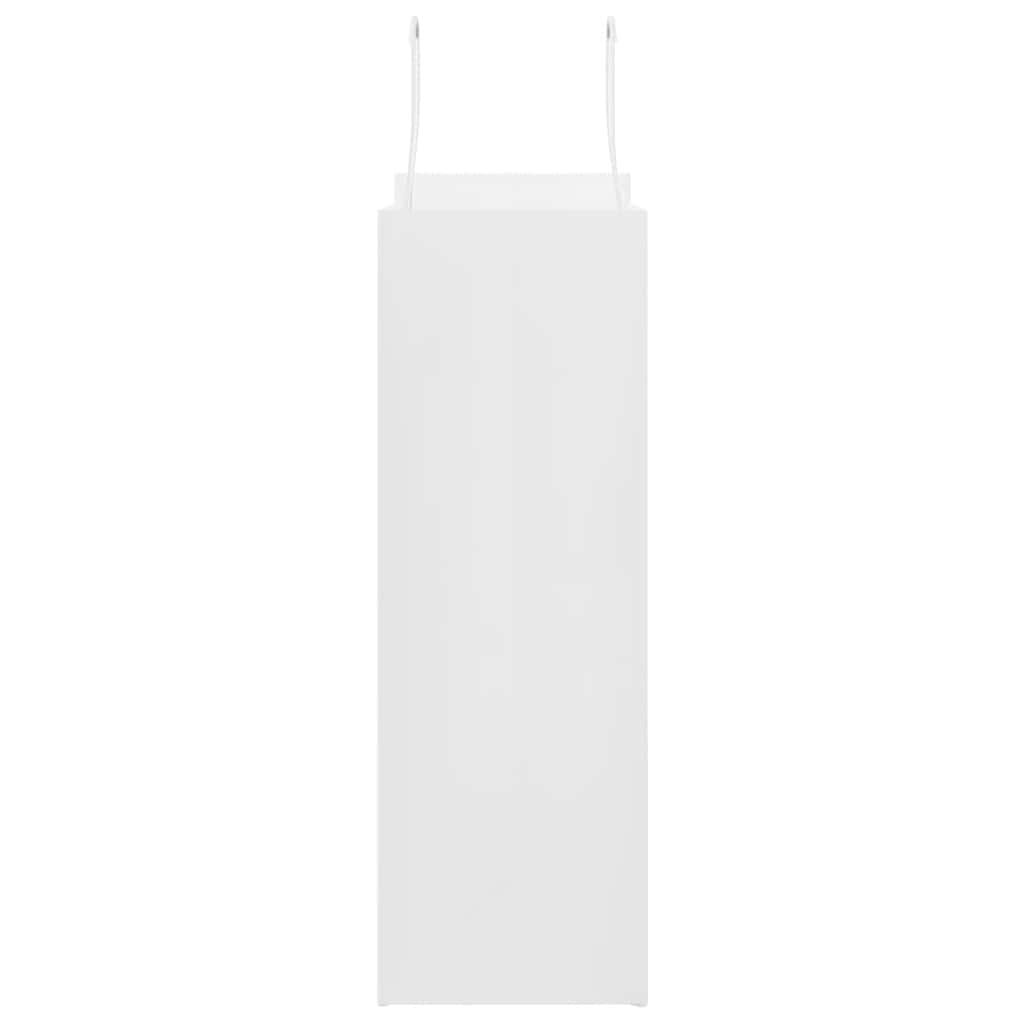 vidaXL Torby papierowe 250 szt. z uchwytami białe 26x12x35 cm