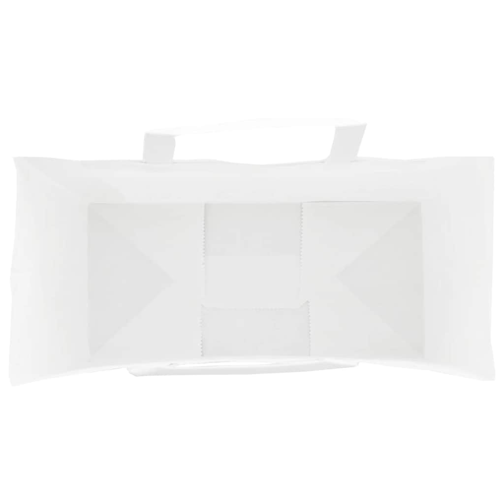 vidaXL Torby papierowe 250 szt. z uchwytami białe 26x12x35 cm