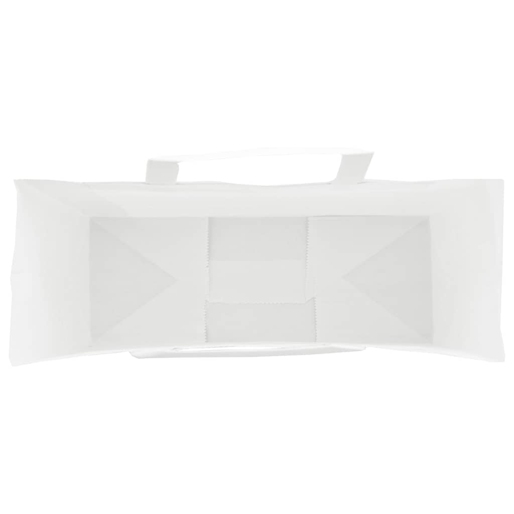 vidaXL Torby papierowe 250 szt. z uchwytami białe 32x12x42 cm