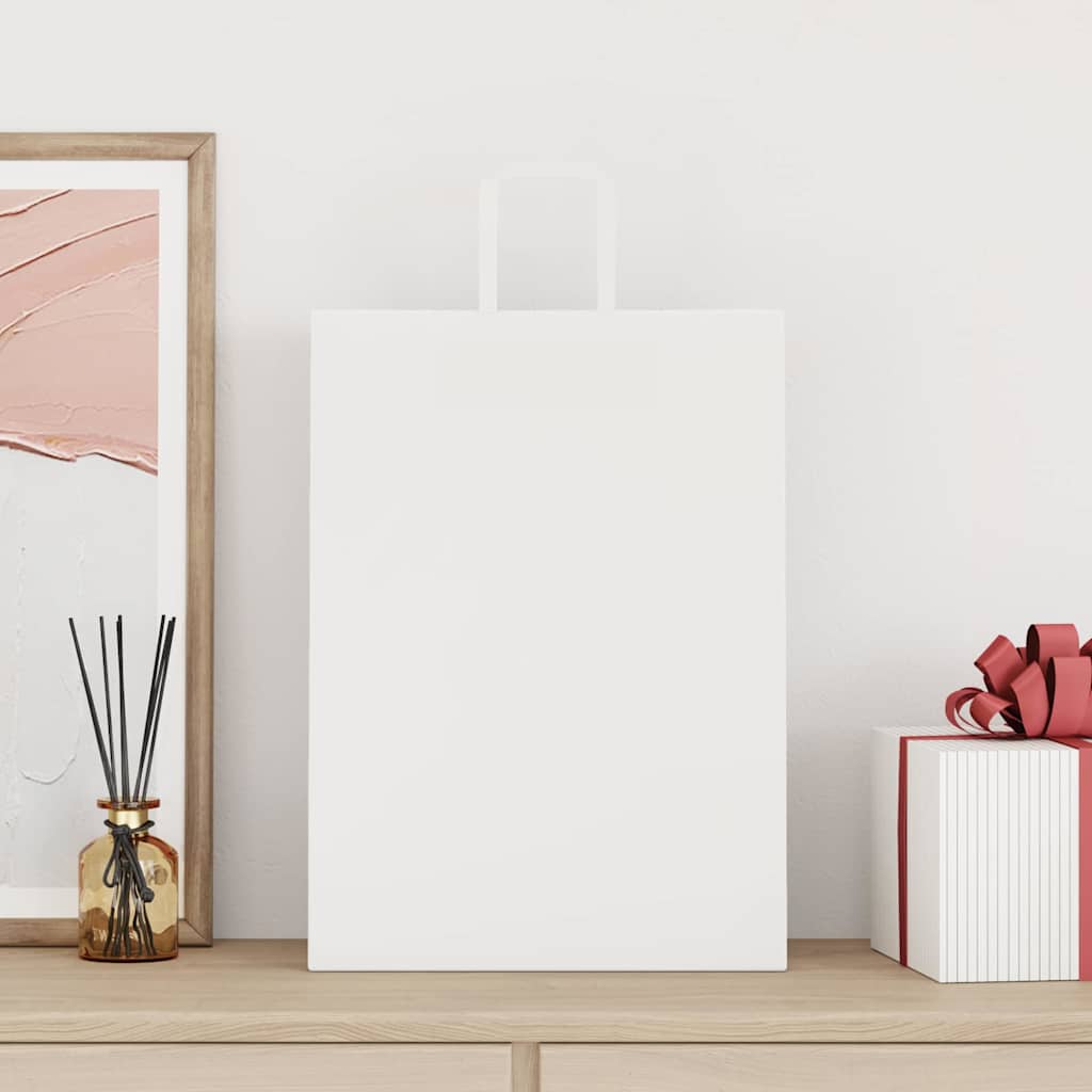 vidaXL Torby papierowe 250 szt. z uchwytami białe 32x17x44 cm