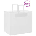 vidaXL Torby papierowe 250 szt. z uchwytami białe 32x22x28 cm