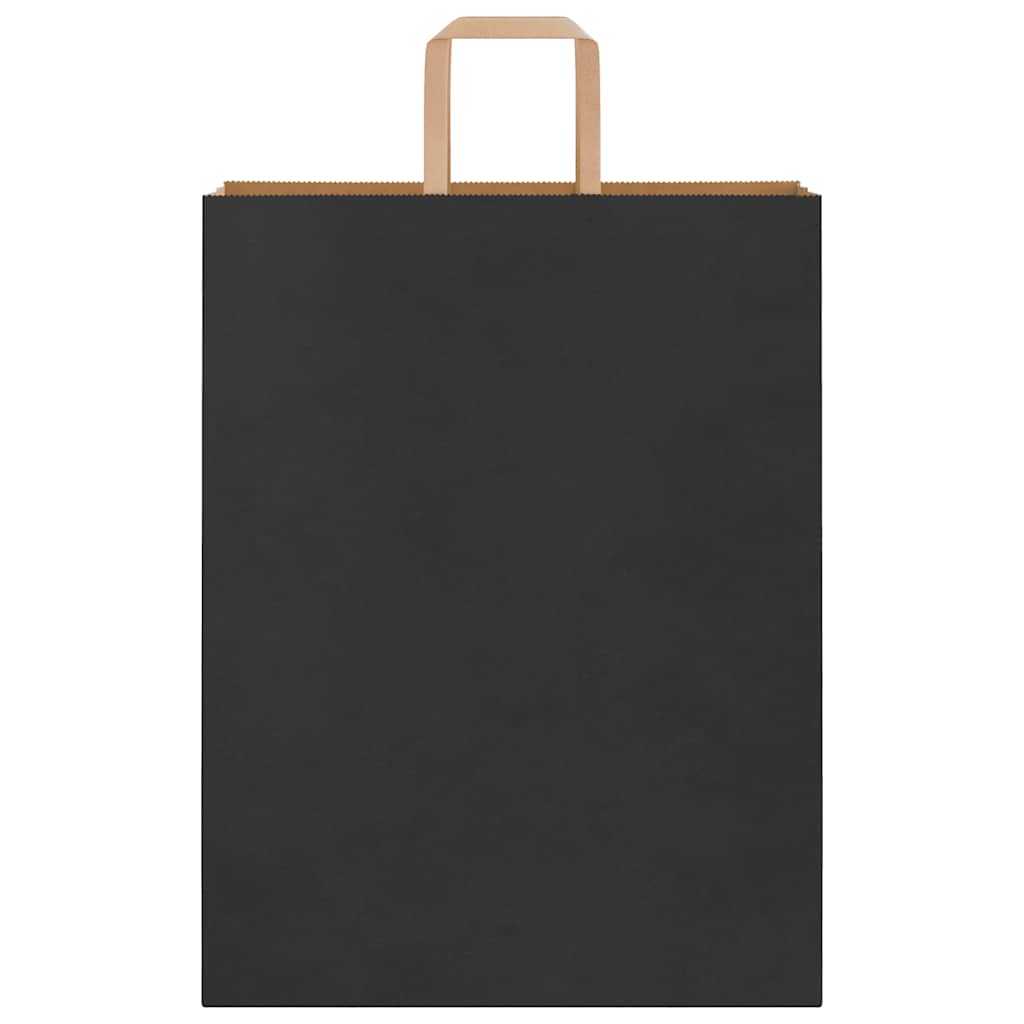 vidaXL Torby papierowe 250 szt. z uchwytami Czarne 32x12x42 cm