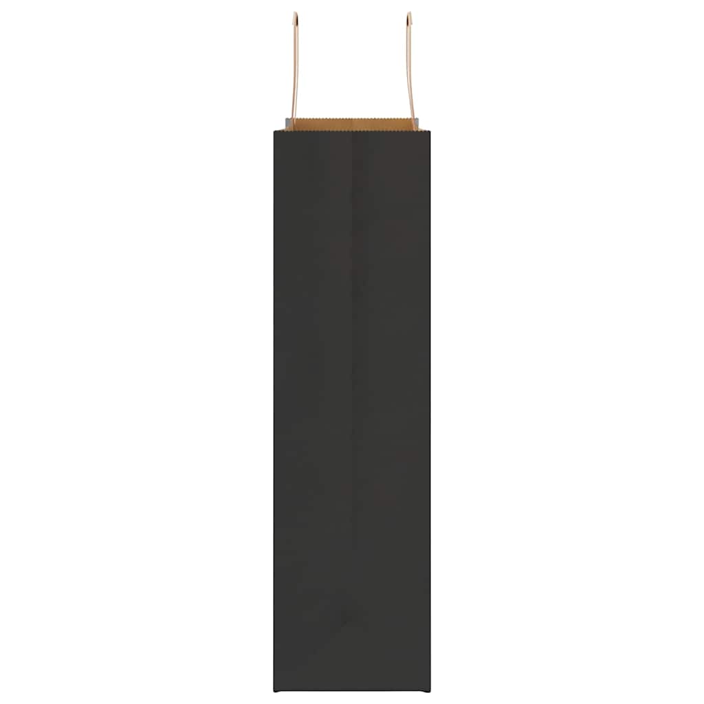 vidaXL Torby papierowe 250 szt. z uchwytami Czarne 32x12x42 cm