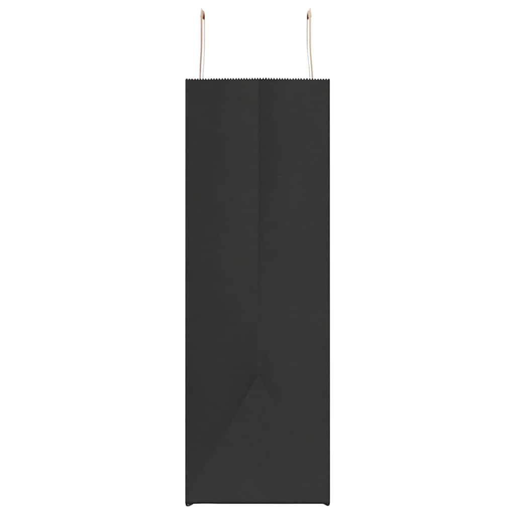 vidaXL Torby papierowe 250 szt. z uchwytami Czarne 54x15x49 cm