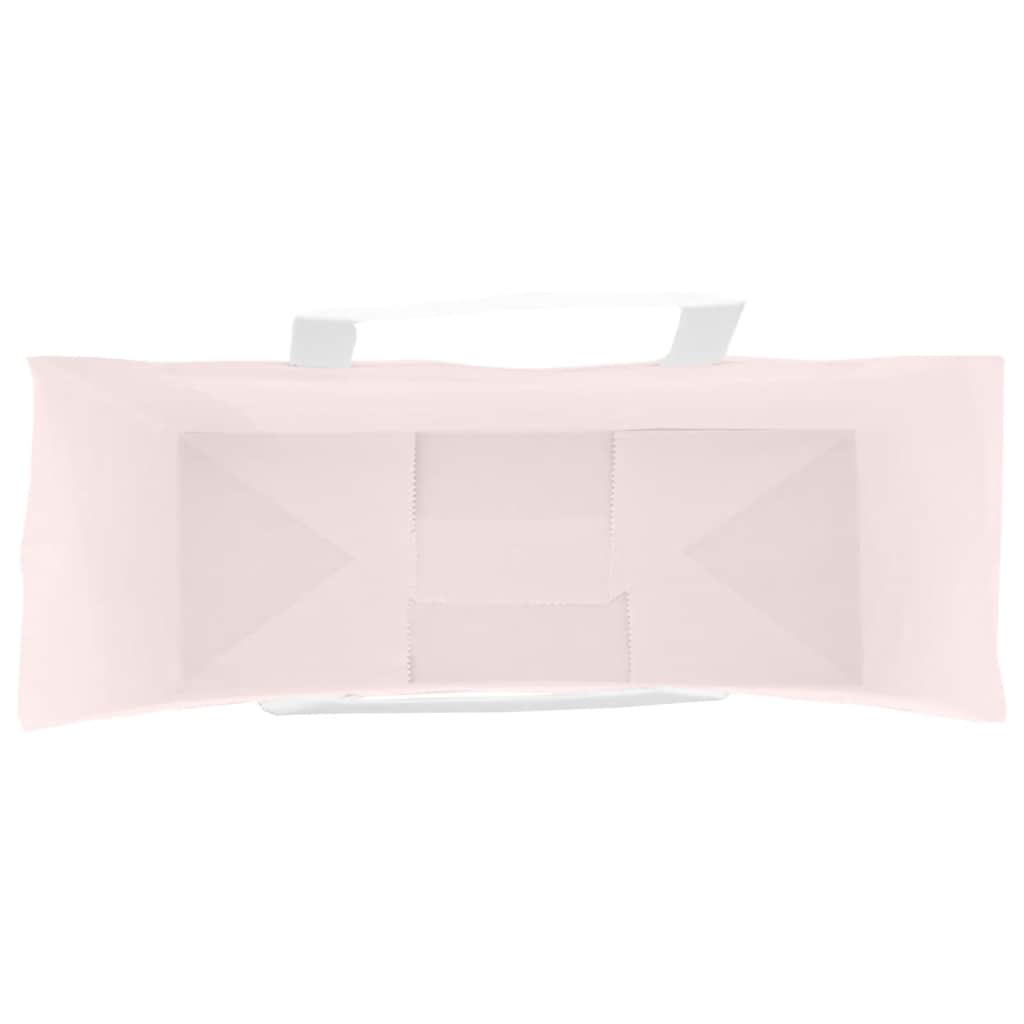 vidaXL Torby papierowe 50 szt. z uchwytami różowe 45x17x48 cm