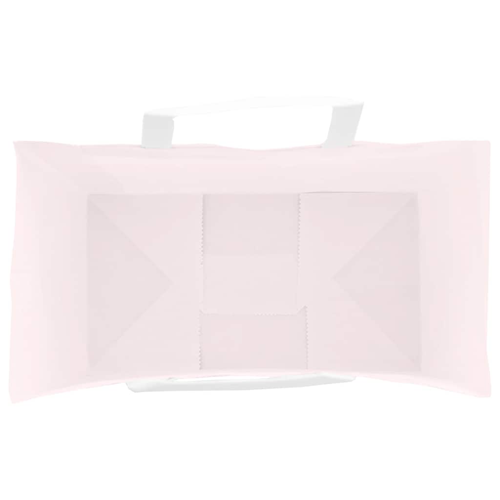 vidaXL Torby papierowe 250 szt. z uchwytami Różowe 15x8x21 cm
