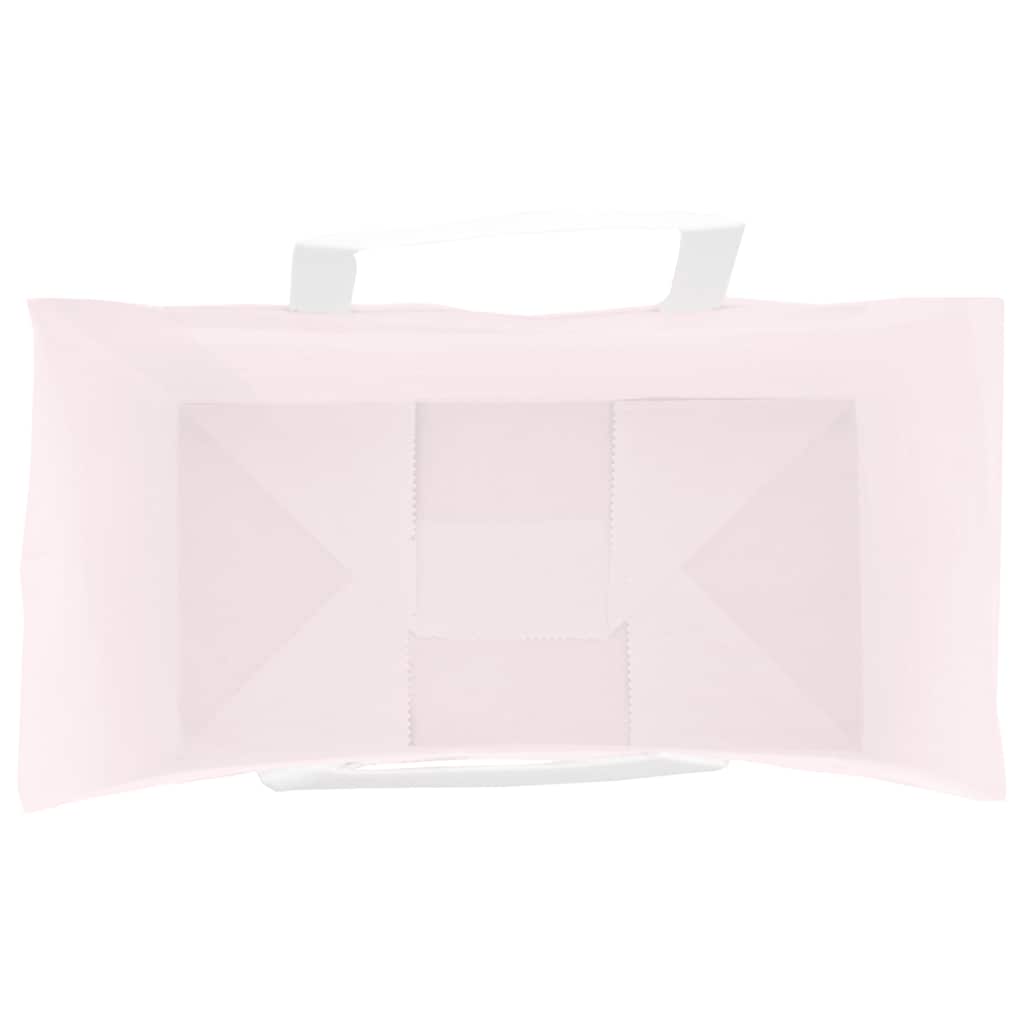 vidaXL Torby papierowe 250 szt. z uchwytami Różowe 21x11x28 cm