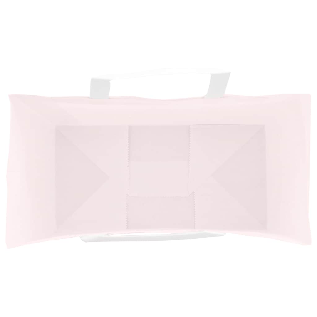 vidaXL Torby papierowe 250 szt. z uchwytami Różowe 21x11x31 cm