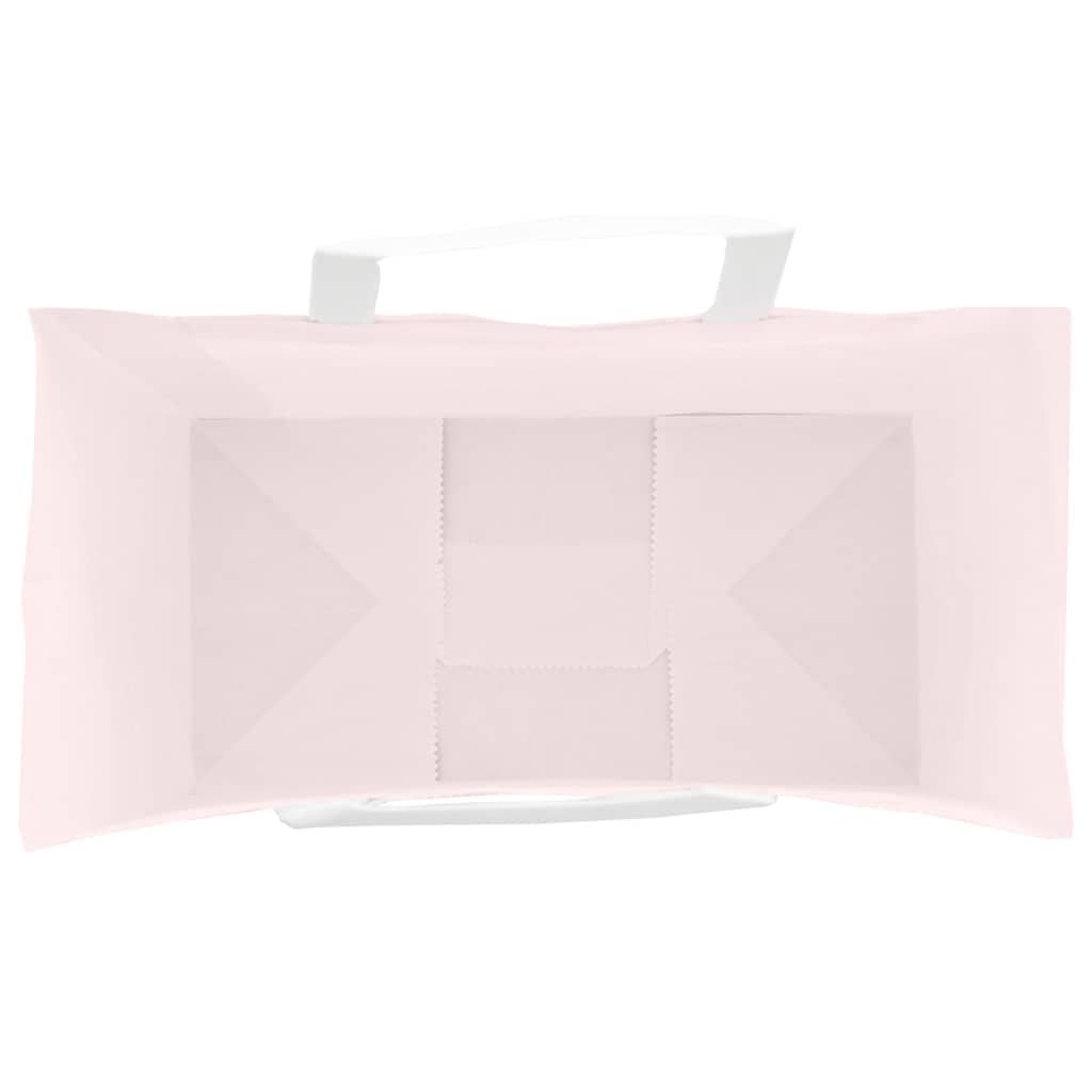 vidaXL Torby papierowe 250 szt. z uchwytami Różowe 32x17x25 cm