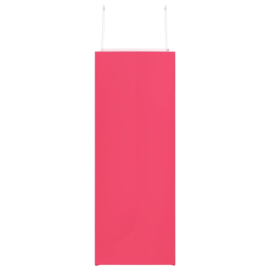 vidaXL Torby papierowe 250 szt. z uchwytami Różowe 32x17x44 cm