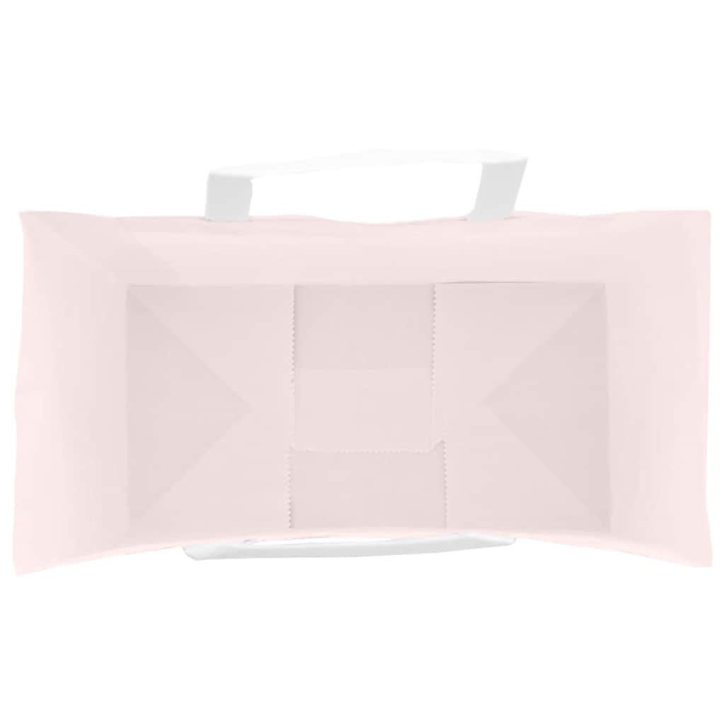 vidaXL Torby papierowe 250 szt. z uchwytami Różowe 32x17x44 cm