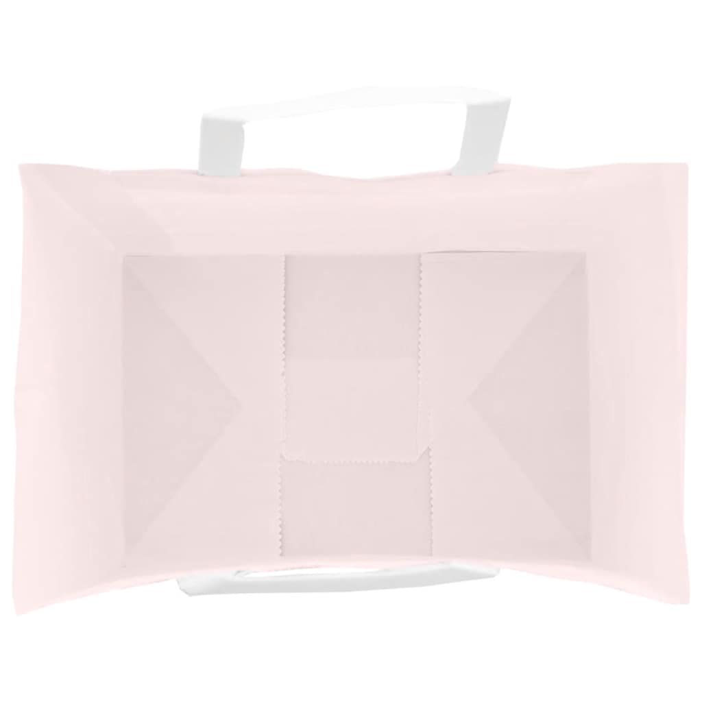 vidaXL Torby papierowe 250 szt. z uchwytami Różowe 32x22x28 cm