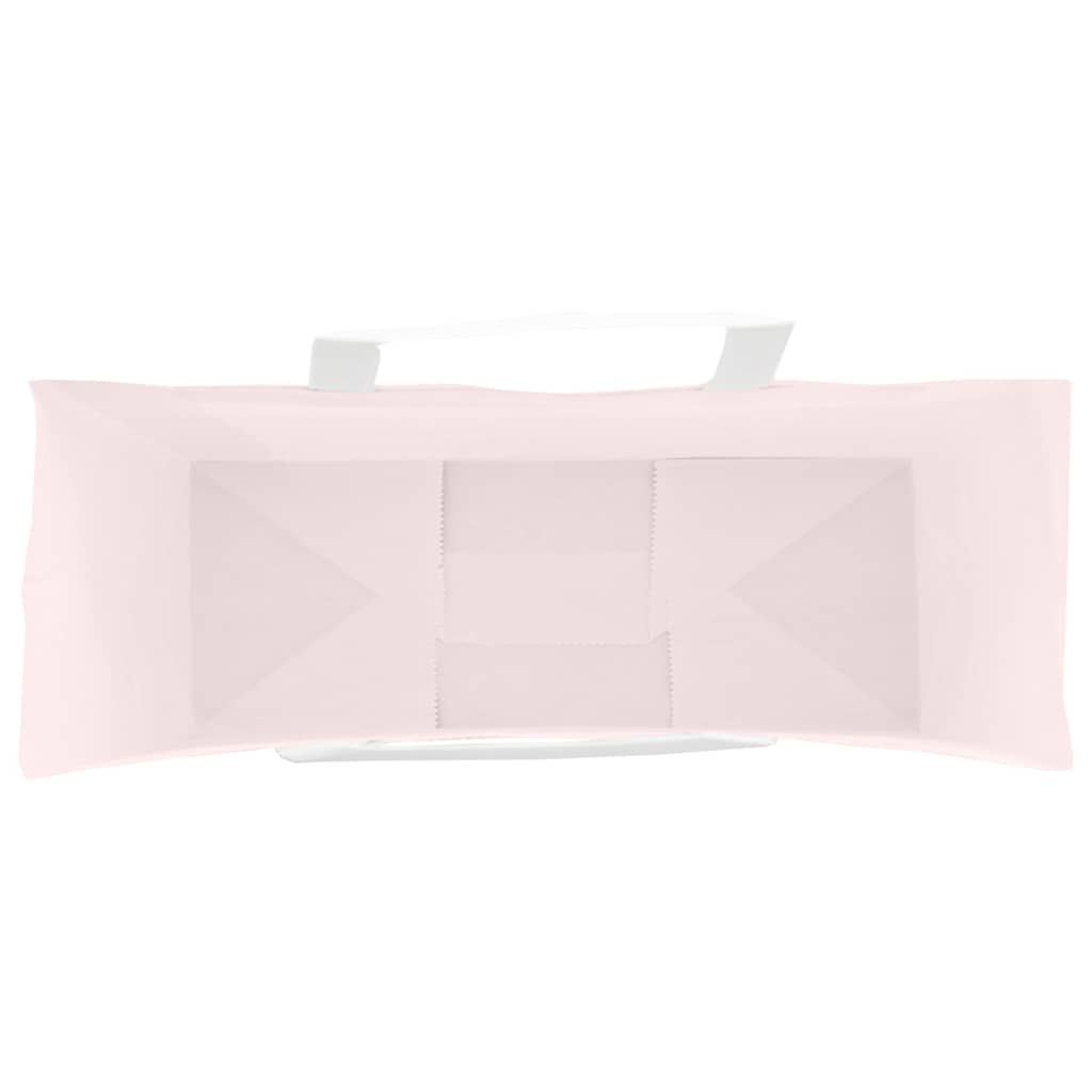 vidaXL Torby papierowe 250 szt. z uchwytami Różowe 45x17x48 cm