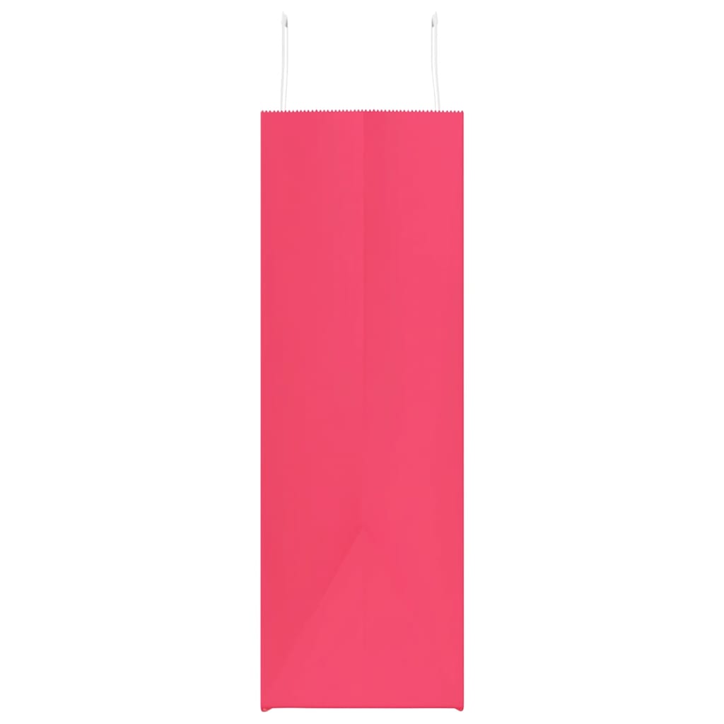 vidaXL Torby papierowe 250 szt. z uchwytami Różowe 54x15x49 cm
