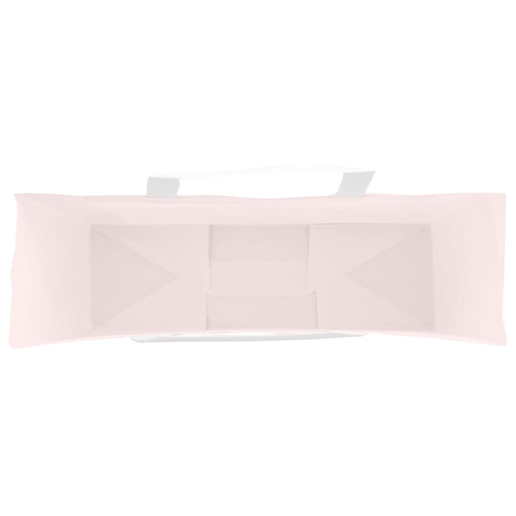 vidaXL Torby papierowe 250 szt. z uchwytami Różowe 54x15x49 cm