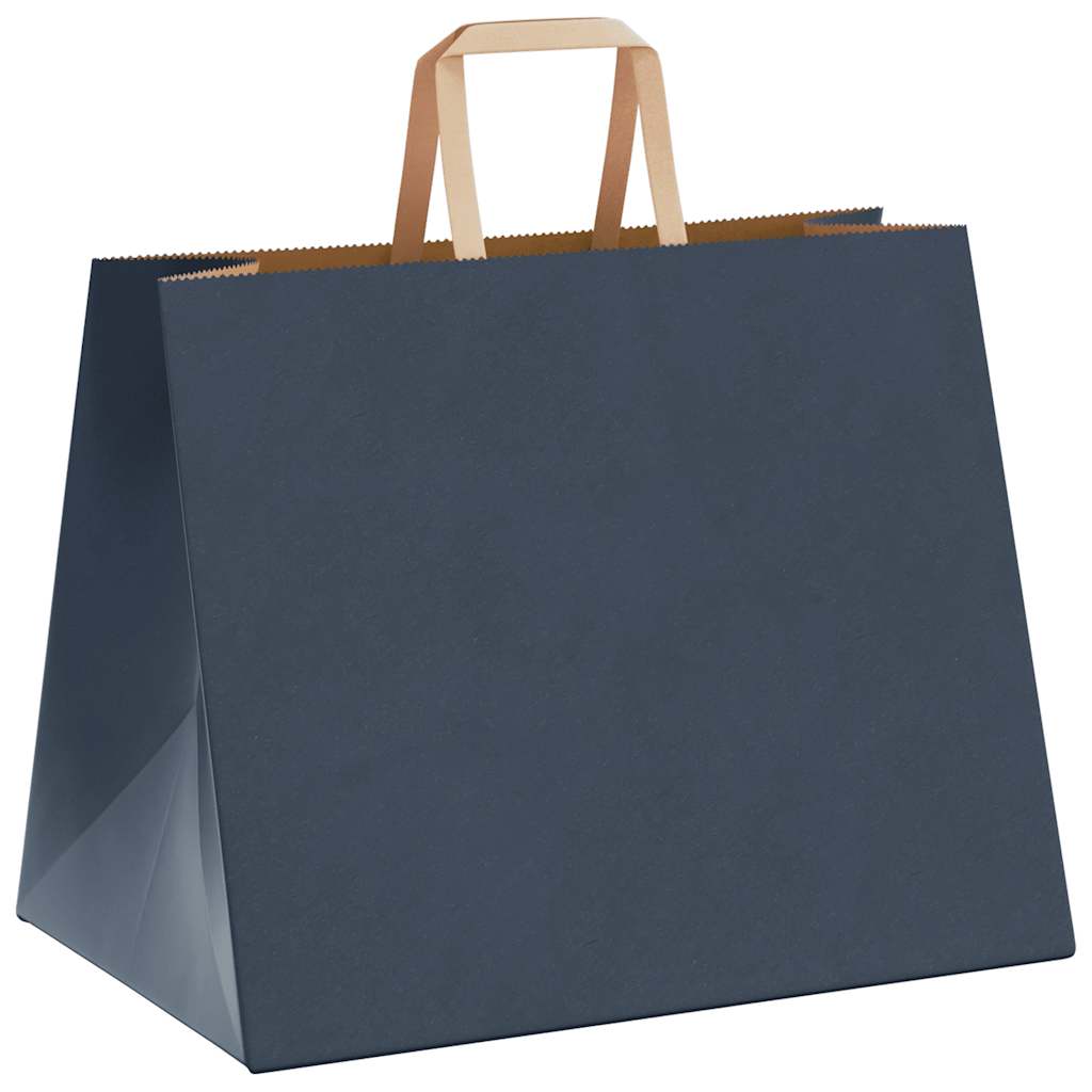 vidaXL Torby papierowe 250 szt. z uchwytami Niebieskie 32x22x24 cm
