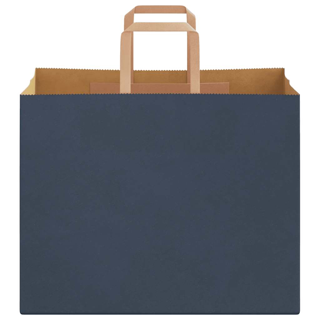 vidaXL Torby papierowe 250 szt. z uchwytami Niebieskie 32x22x24 cm