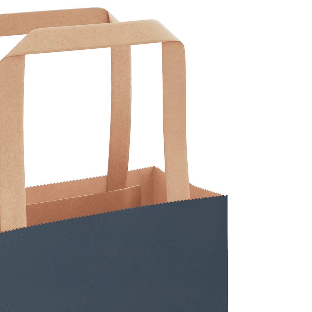 vidaXL Torby papierowe 250 szt. z uchwytami Niebieskie 32x22x24 cm