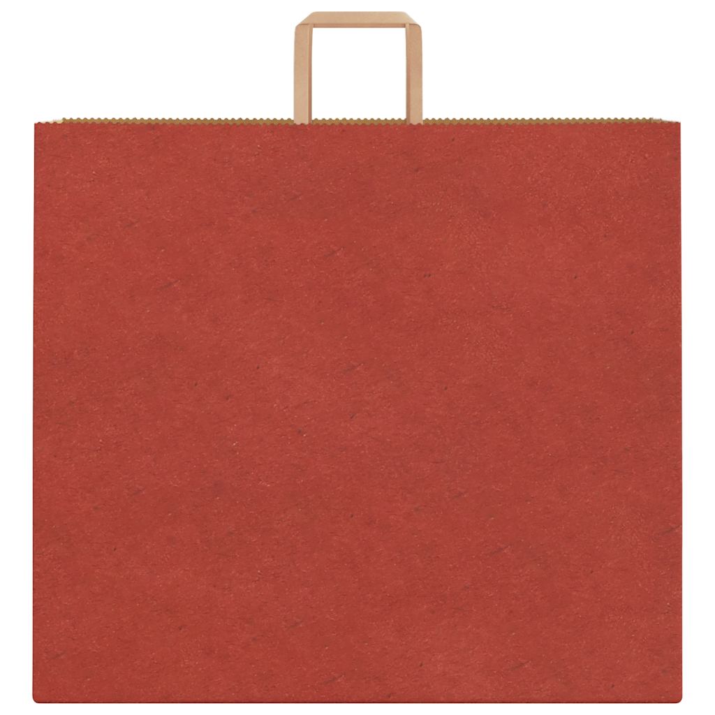 vidaXL Torby papierowe 250 szt. z uchwytami czerwone 54x15x49 cm