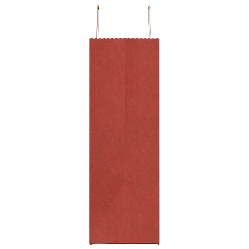 vidaXL Torby papierowe 250 szt. z uchwytami czerwone 54x15x49 cm