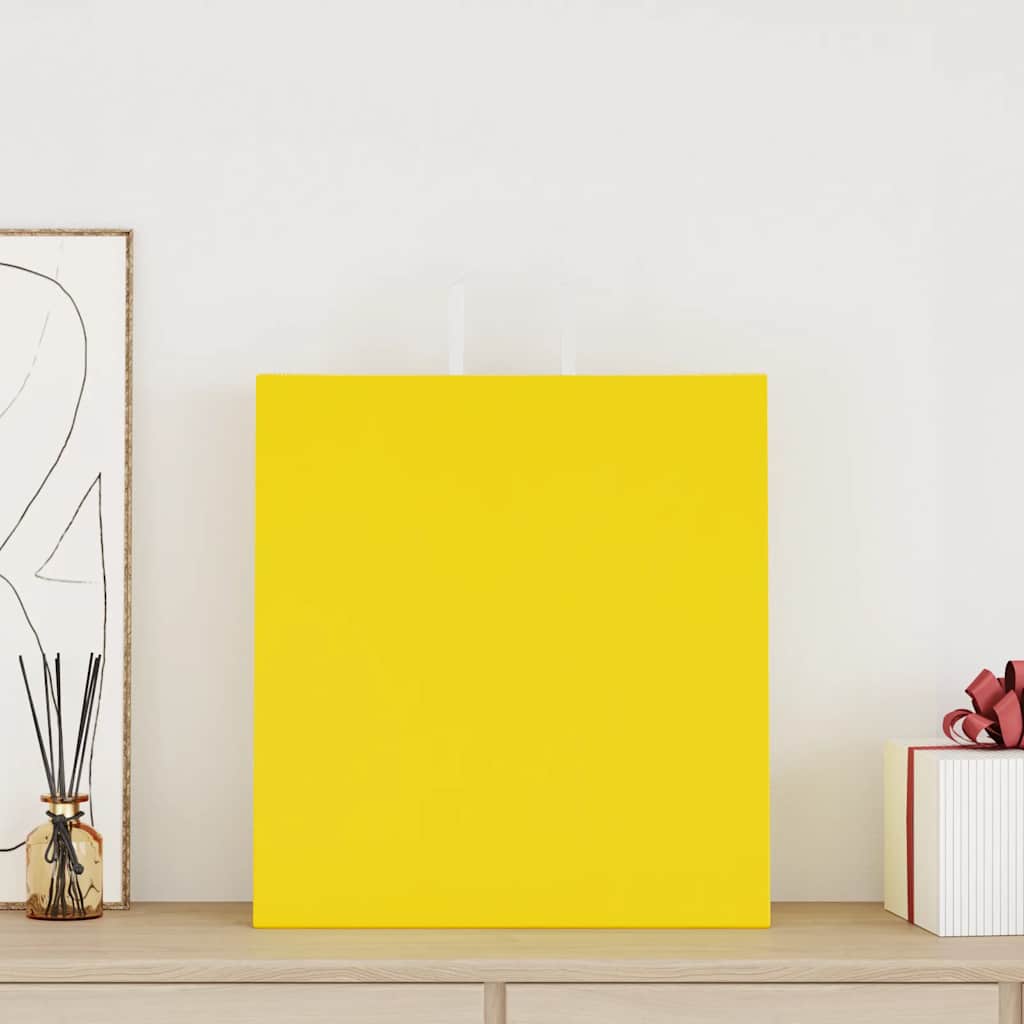 vidaXL Torby papierowe 250 szt. z uchwytami żółte 45x17x48 cm