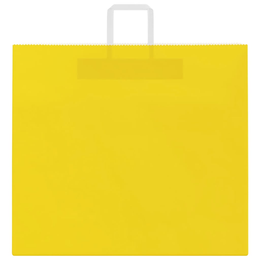vidaXL Torby papierowe 250 szt. z uchwytami żółte 54x15x49 cm