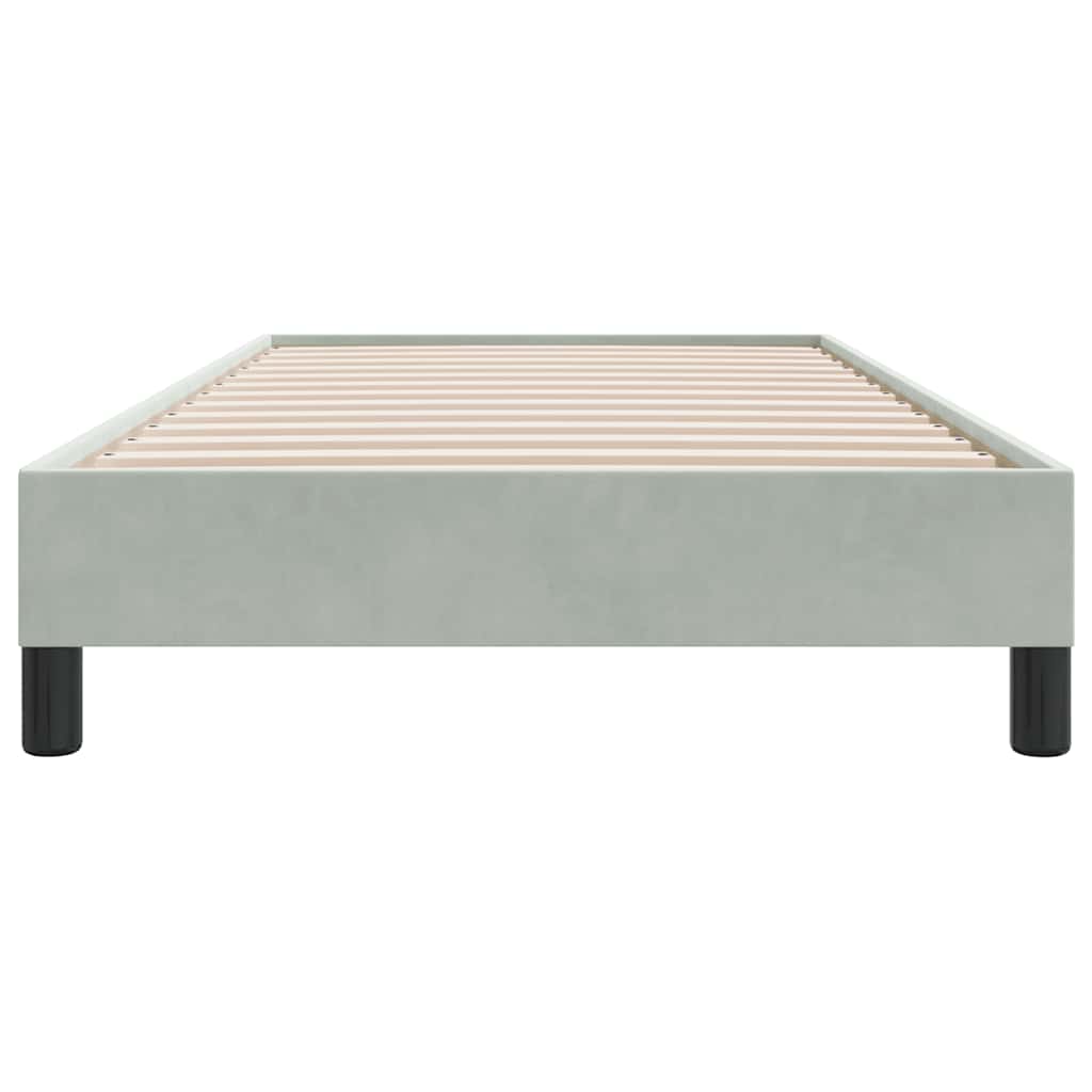 vidaXL Łóżko Box Spring bez materaca Jasnoszary 80x210 cm Aksamit
