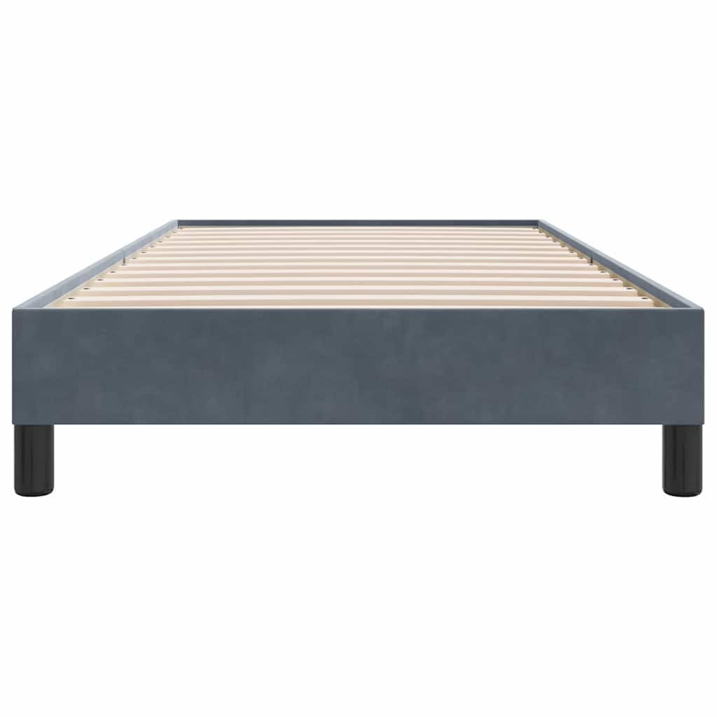 vidaXL Łóżko typu Box Spring bez materaca Ciemnoszary 80x210cm Aksamit