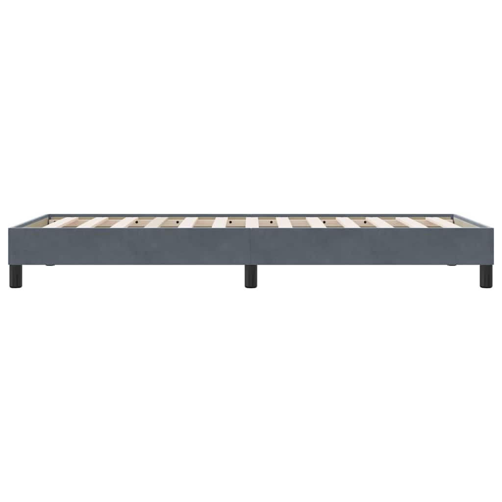 vidaXL Łóżko typu Box Spring bez materaca Ciemnoszary 80x210cm Aksamit