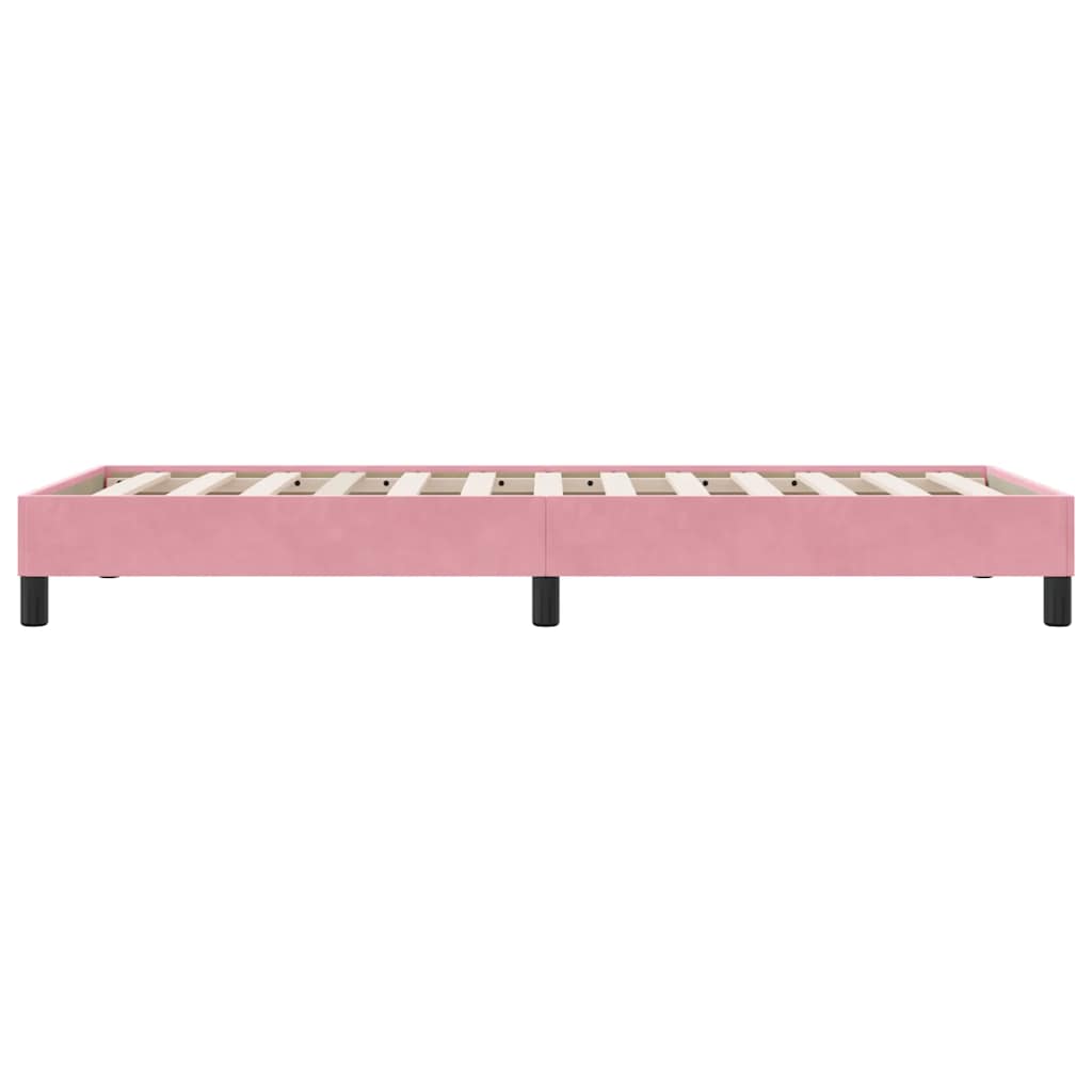 vidaXL Łóżko Box Spring bez materaca Różowe 80x210 cm Aksamit
