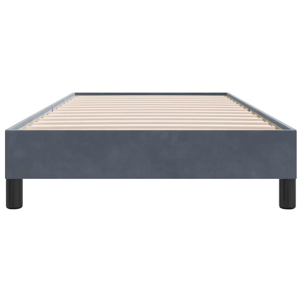 vidaXL Łóżko Box Spring bez materaca Ciemnoszary 90x210 cm Aksamit