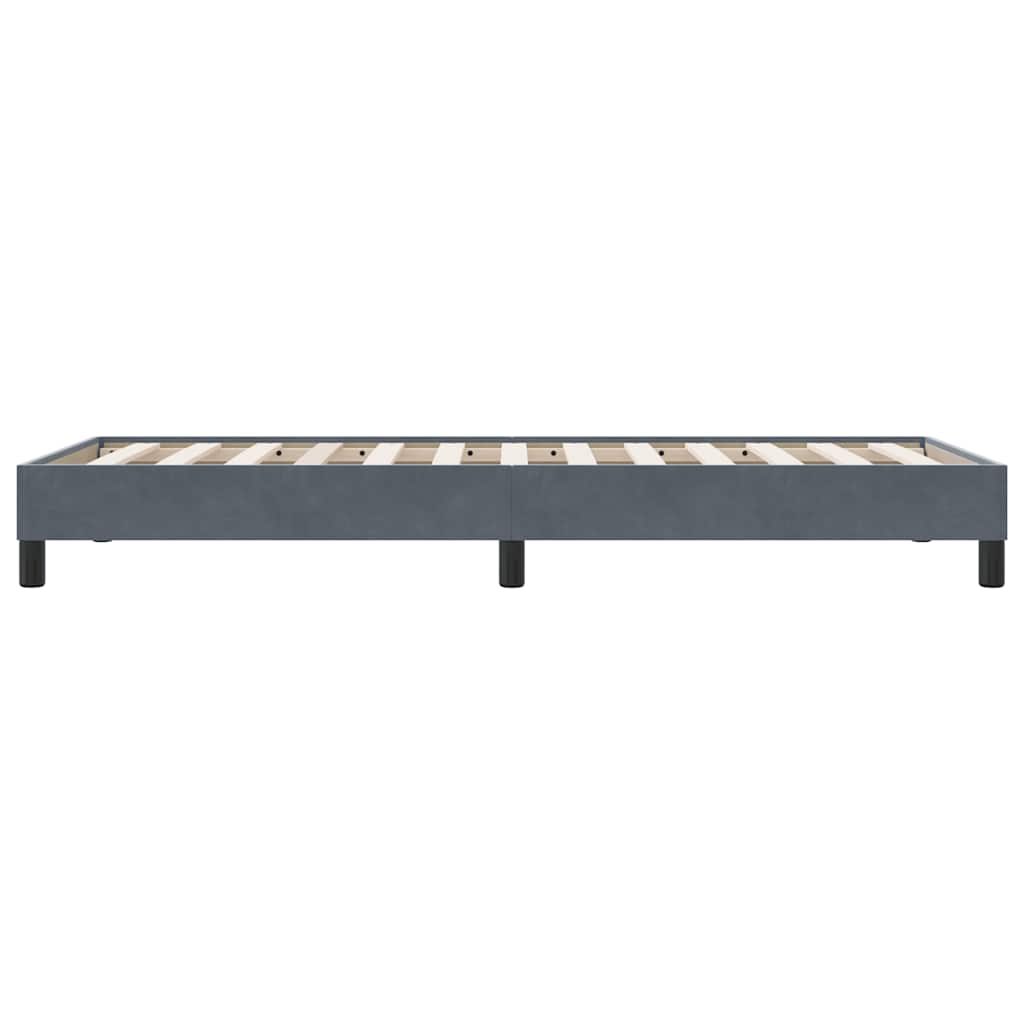 vidaXL Łóżko Box Spring bez materaca Ciemnoszary 90x210 cm Aksamit