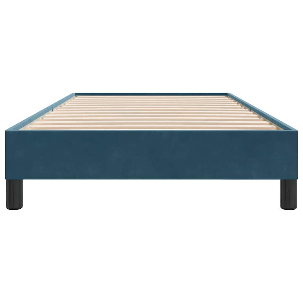 vidaXL Łóżko typu Box Spring bez materaca Ciemnoniebieskie 90x210 cm