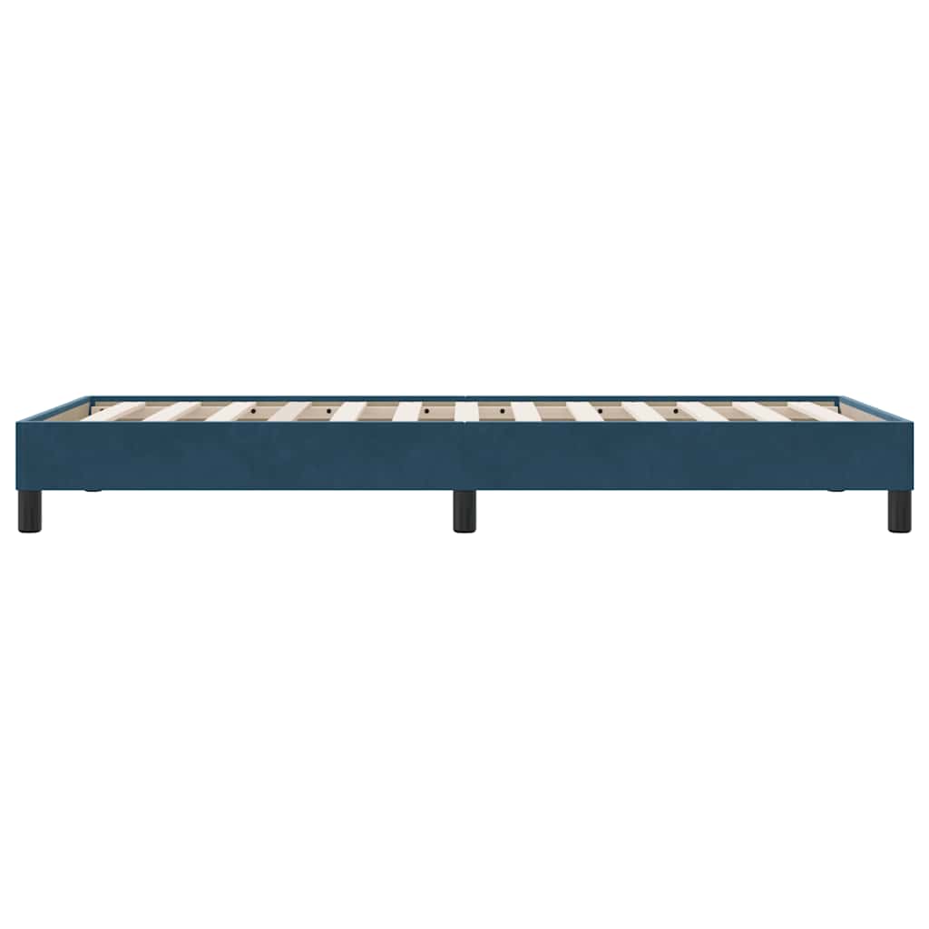 vidaXL Łóżko typu Box Spring bez materaca Ciemnoniebieskie 90x210 cm