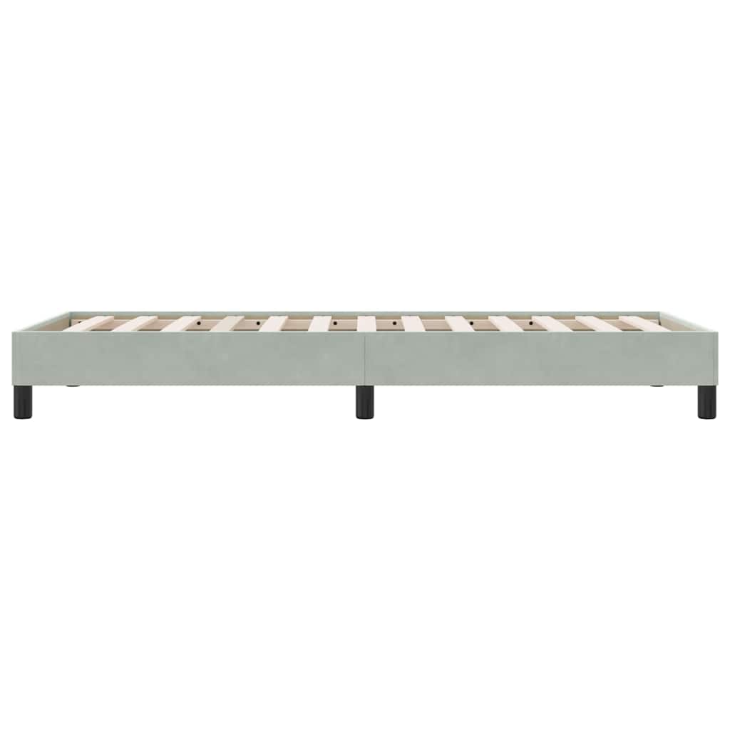 vidaXL Łóżko Box Spring bez materaca Jasnoszary 100x210 cm Aksamit